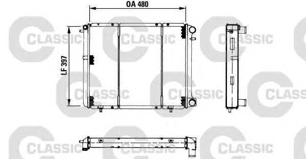 Radiador de esfriamento de motor 7701395102 Renault (RVI)