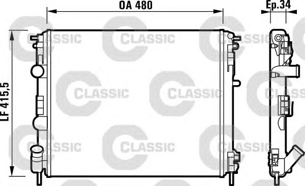 Radiador de esfriamento de motor NPS DRM23015