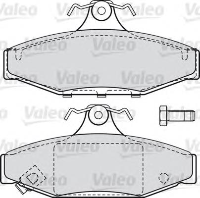 Sapatas do freio traseiras de disco VALEO 598854 preço, a partir de 36,60 USD