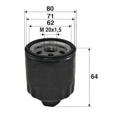 586003 VALEO Filtro de óleo