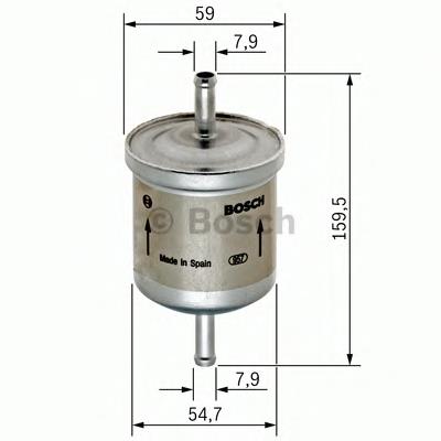 Filtro de combustível 0450905969 Bosch