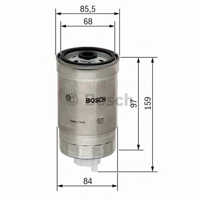 Filtro de combustível 0450905952 Bosch