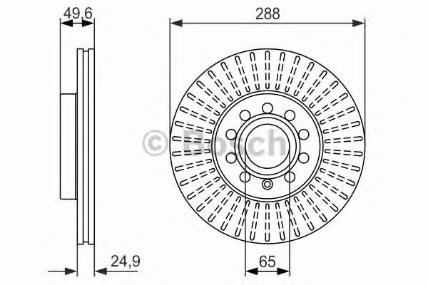 Kit de reparação dos freios dianteiros 0986479939 Bosch