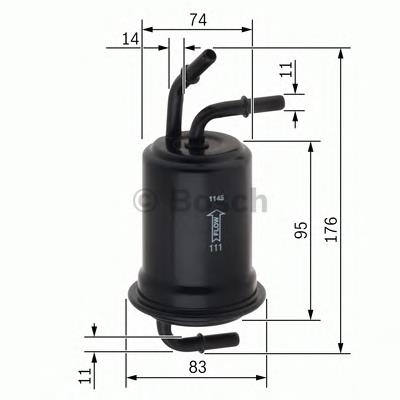 Filtro de combustível F026403012 Bosch