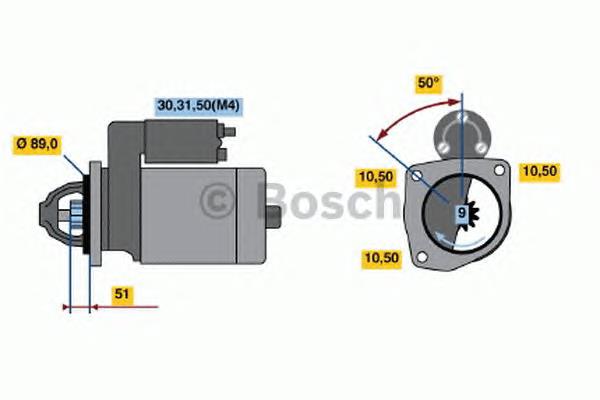 Motor de arranco 8EA012586561 HELLA