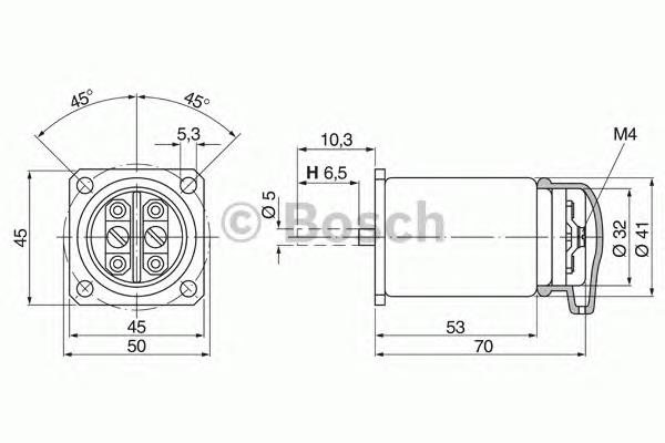 Relê retrator do motor de arranco 0330101012 Bosch
