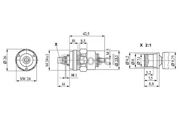 Convertidor - catalisador para Opel Omega B 25, 26, 27
