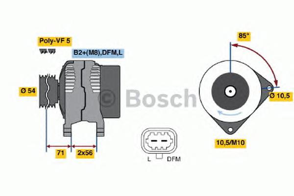 Gerador 0124425060 Bosch