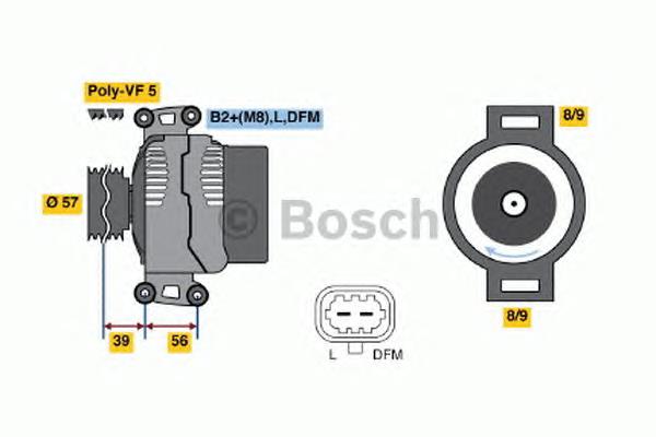 Gerador 0124425040 Bosch