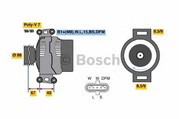 Gerador 0124655014 Bosch