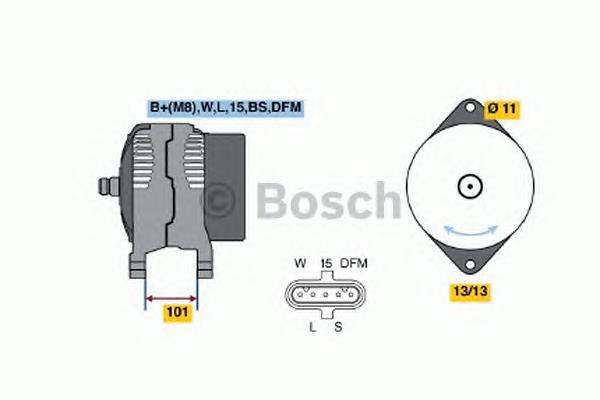 Gerador 0124555020 Bosch