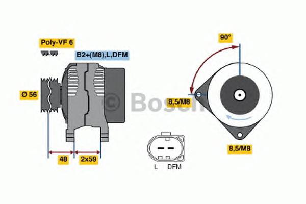Gerador 0124525092 Bosch