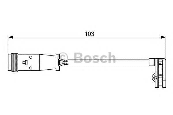 Sensor dianteiro de desgaste das sapatas do freio 1987473037 Bosch