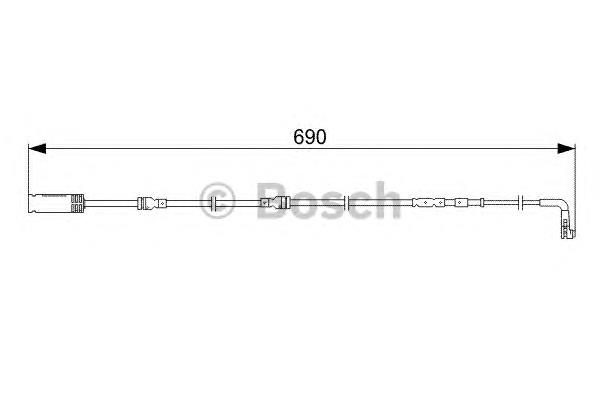 Sensor dianteiro direito de desgaste das sapatas do freio 20944356 Swag