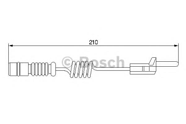 Sensor dianteiro de desgaste das sapatas do freio 1987474969 Bosch