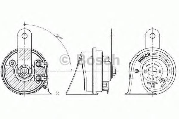2Q0951223 VAG Sinal sonoro (cláxon)