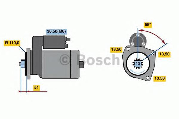Motor de arranco 1688720 DAF