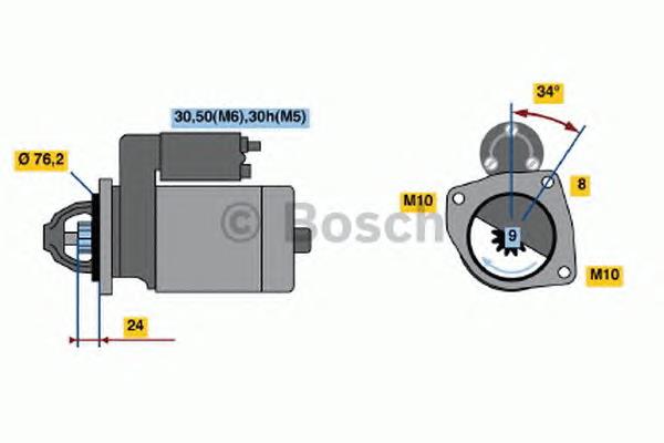 Motor de arranco 0001107442 Bosch