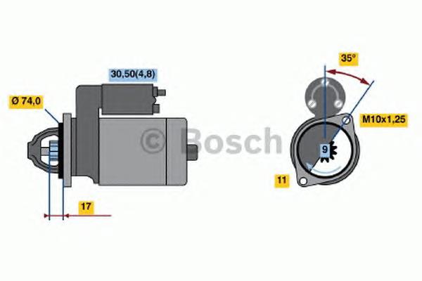 Motor de arranco 0001107441 Toyota
