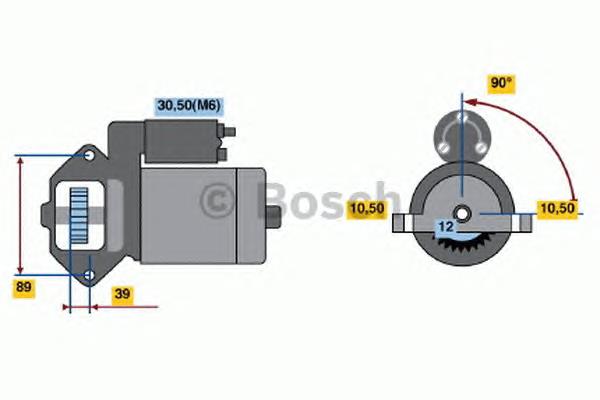 Motor de arranco 1638117780 Peugeot/Citroen