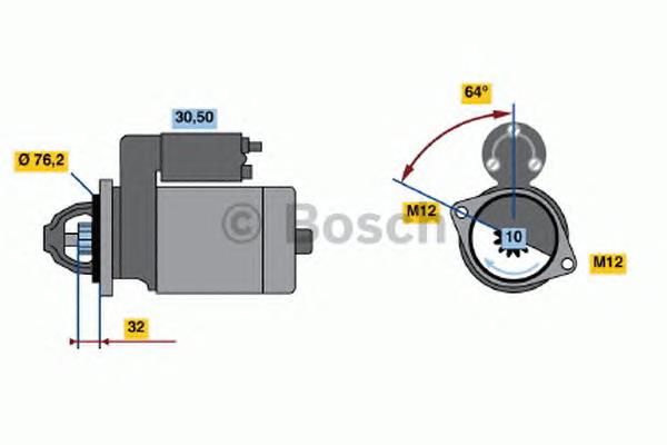 Motor de arranco 0001110086 VAG