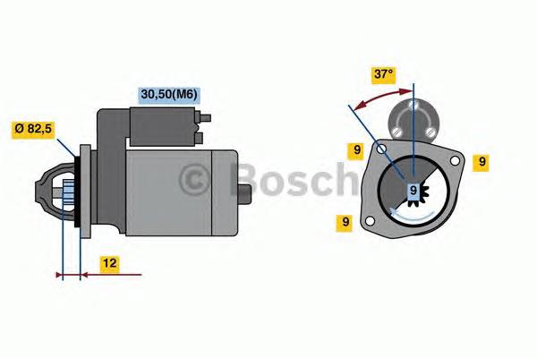 Motor de arranco 0001108239 Bosch