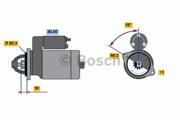 Motor de arranco 0001108220 Bosch