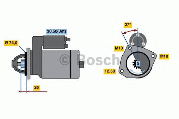 07C911023F VAG Motor de arranco