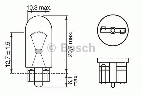 Lâmpada das luzes de posição dianteiras 1987302241 Bosch