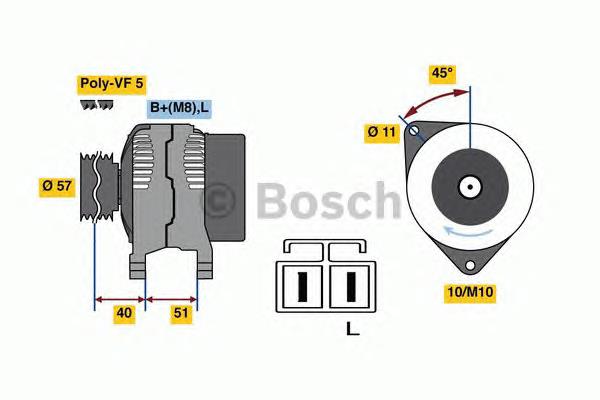 0986081060 Bosch Gerador