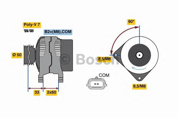 0124525151 Bosch Gerador