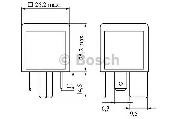 0986332002 Bosch Relê das velas de incandescência