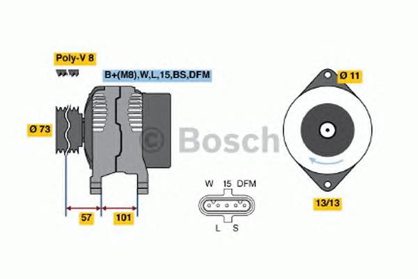 0986047440 Bosch Gerador