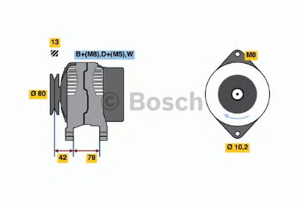 0986047200 Bosch Gerador