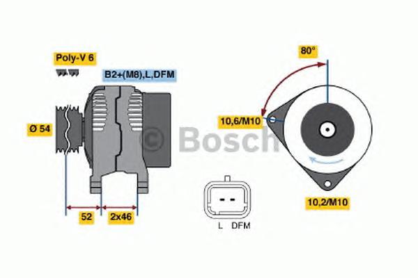 0986047360 Bosch Gerador