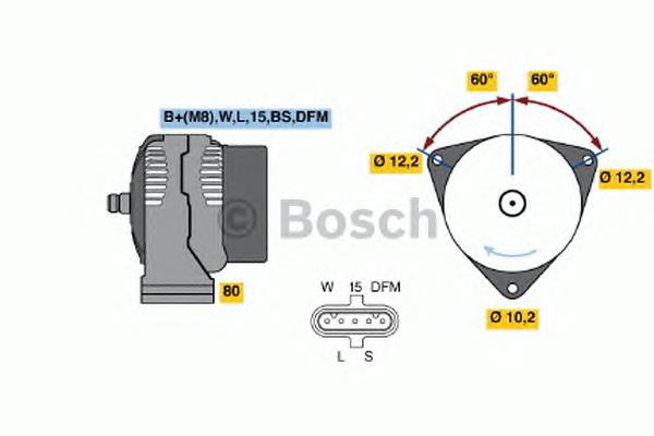 0986048110 Bosch Gerador