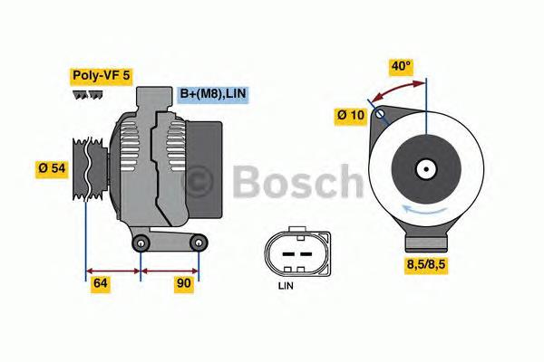 Gerador Bosch 0121715008 preço, a partir de 385,00 USD