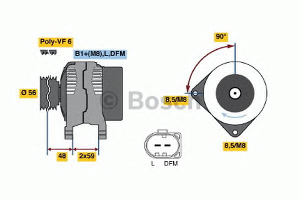 0986048530 Bosch Gerador