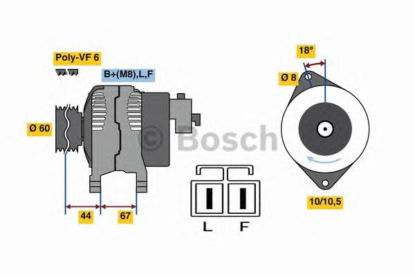 0986048320 Bosch Gerador