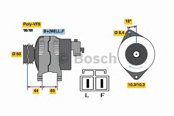 0986048301 Bosch Gerador
