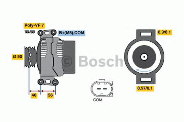 0121813003 Bosch Gerador