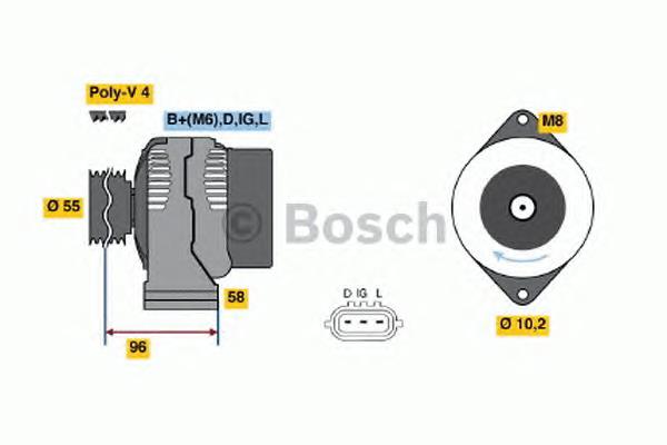 0986045751 Bosch Gerador