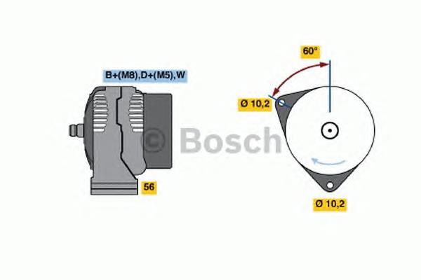 0986046000 Bosch Gerador