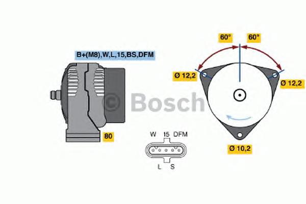 0986046590 Bosch Gerador