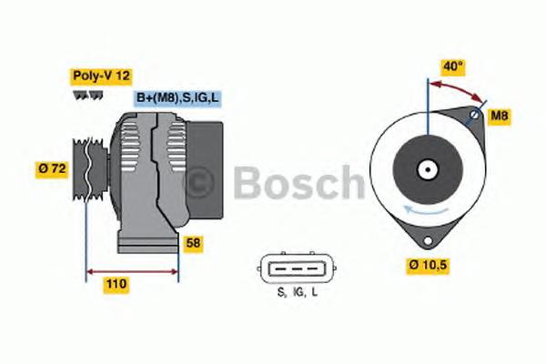 Gerador Bosch 0986046040 preço, a partir de 234,95 USD