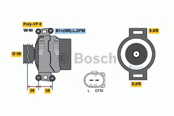 0986046180 Bosch Gerador
