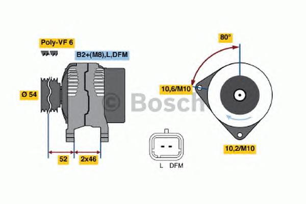 Gerador Bosch 0986046240 preço, a partir de 257,54 USD