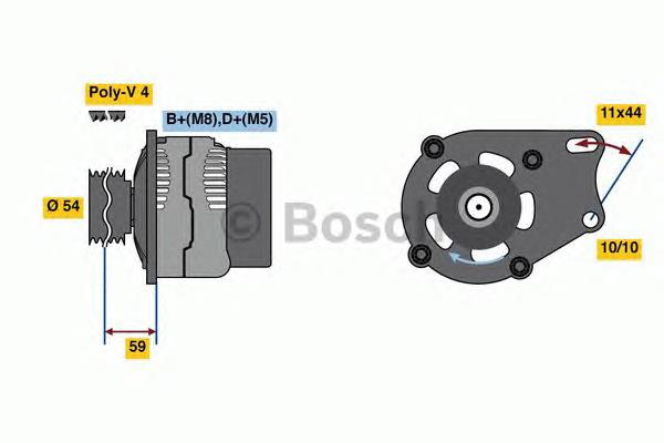 0986080490 Bosch Gerador