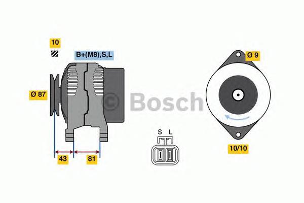 0986080430 Bosch Gerador