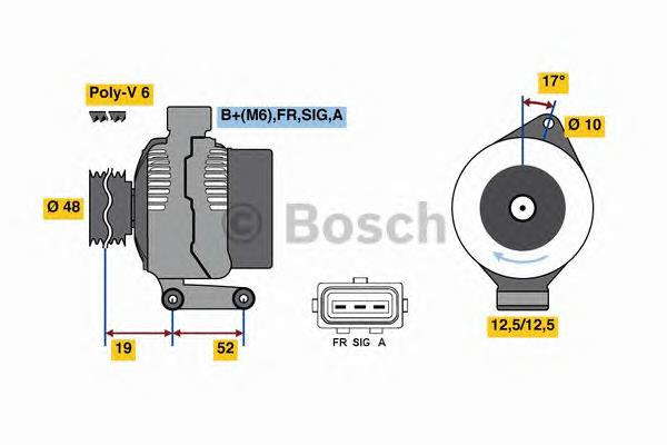 0986080440 Bosch Gerador